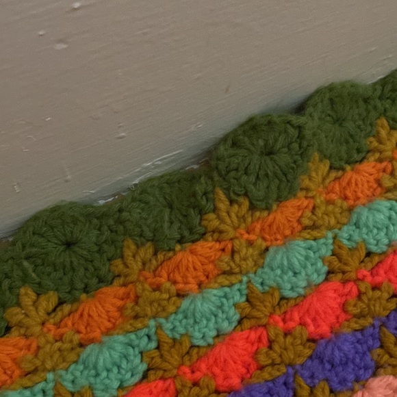 Vintage hand made crochet blanket throw - Picture 3 of 3